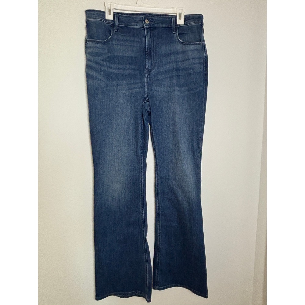 Old Navy High Rise Wow Flare Jeans Blue Medium Wash Denim Size 16 Regular